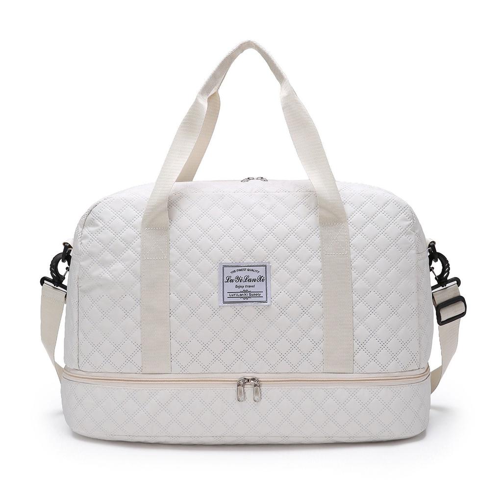 Deluxe Large Capacity Duffel Bag - Multi-functional Shoulder and Crossbody Tote Bag with Wet and Dry Pockets Dual Side Pockets for Travelling