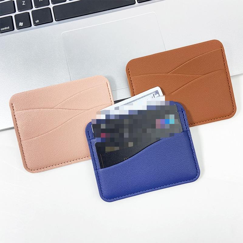 4 Card Slots Wavy Thick Pvc Leather Card Holder Card Holder Large-capacity Soft Leather Card Holder Ins Female