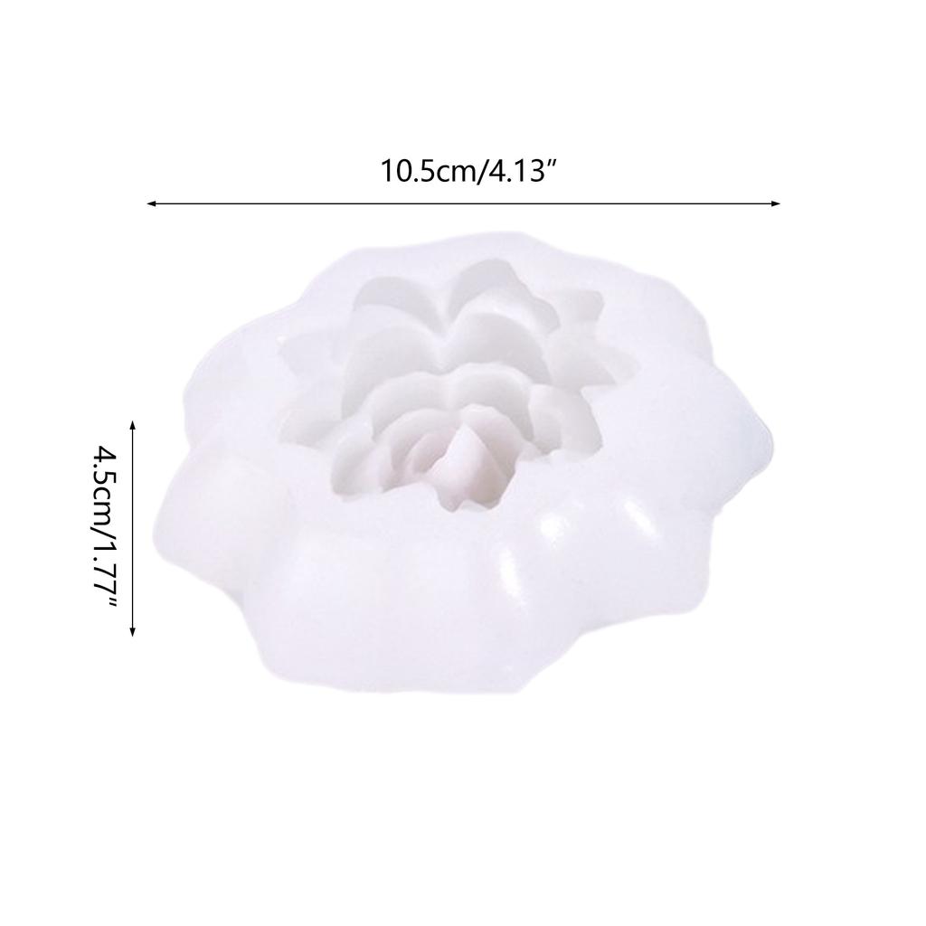 3D Flower Resin Molds 3D Flower Candle Molds for Making Candle Soap Chocolate Fondant Room Decorations Valentines Gift
