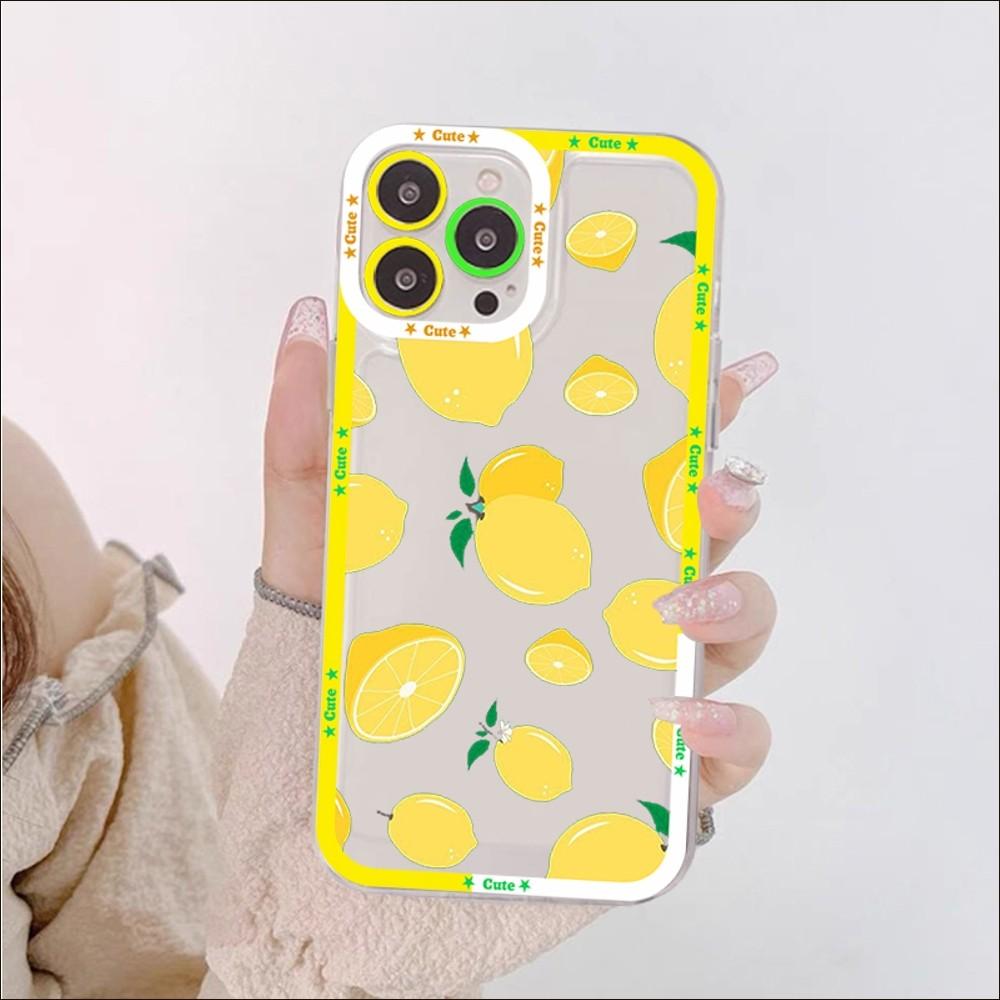 Fruit lemon Phone Case For iPhone 14 13 12 11 Pro Max XS X XR SE 2020 6 7 8 Plus Mini Protective Cover