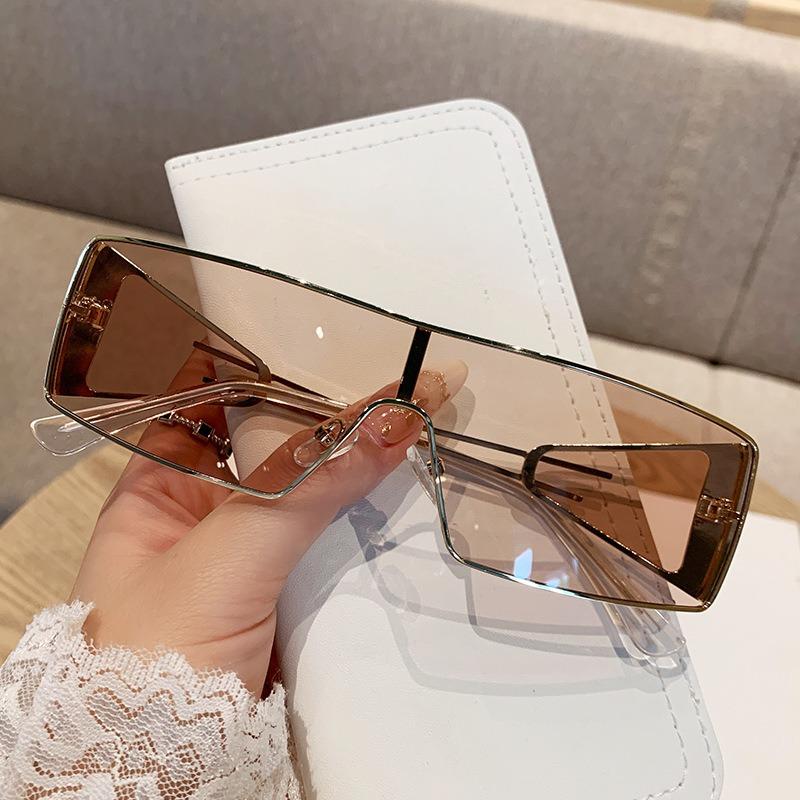 

Women Sunglasses Rectangle Metal Frame Men Fashion Luxury Brand Design Sun Glasses Trendy Eye Glasses UV400 Shades Goggle