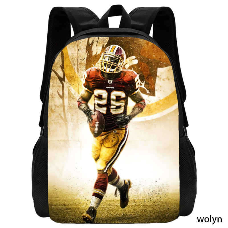 Football Rugby Pattern Simple Cute Backpack Student School Bag Computer Backpack