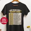 Camiseta de Cumpleaños 60 Códigos de Mensajes de Texto, Camiseta Divertida de Regalo para 60 Años
