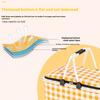 Portable Outdoor Picnic Basket Foldable Thickened Hand Basket ForPicnic Insulation Camping And Hiking Trips Easy To Clean Sturdy