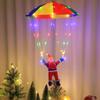 LED Christmas Parachute Santa Lights, Shopping Mall Park Courtyard Gate Decoration String Lights