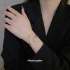 Metal Glossy Oval Open Bracelet Ring Ins Personalized Versatile Bracelet Light Luxury High-end Jewelry