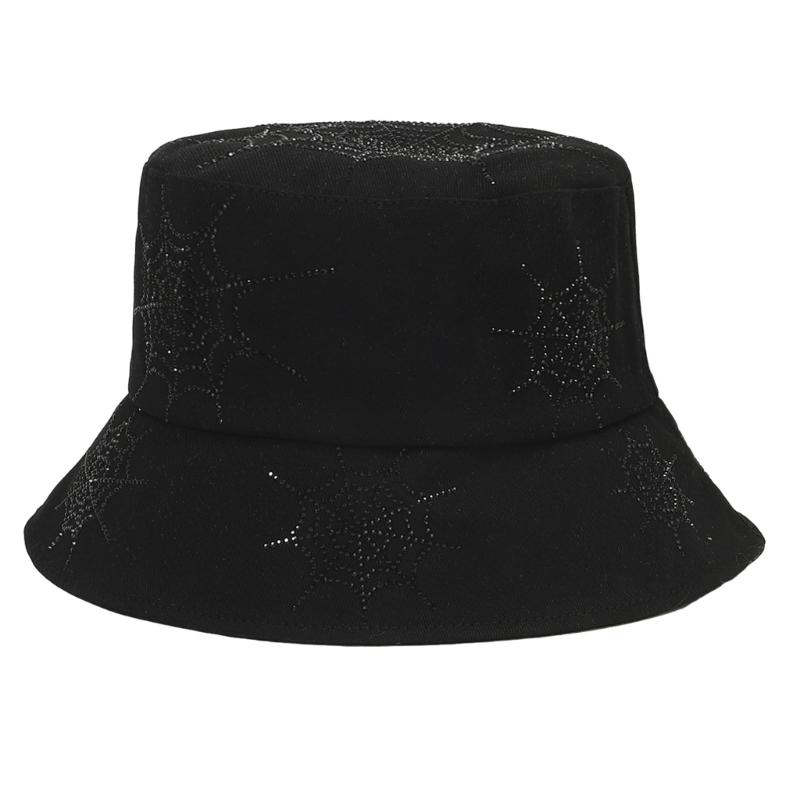 

Breathable Cowboy Style Sun Hat with Rhinestones Detailing Wide Bill Shade Cap for Women Casual Outfit чорний