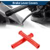 3/8" 10mm Universal Motorcycle Brake Lever Cover Non Slip Rubber Brake Lever Grip Sleeve for Motorcycle Scooter Bicycle Bike Red 1pair