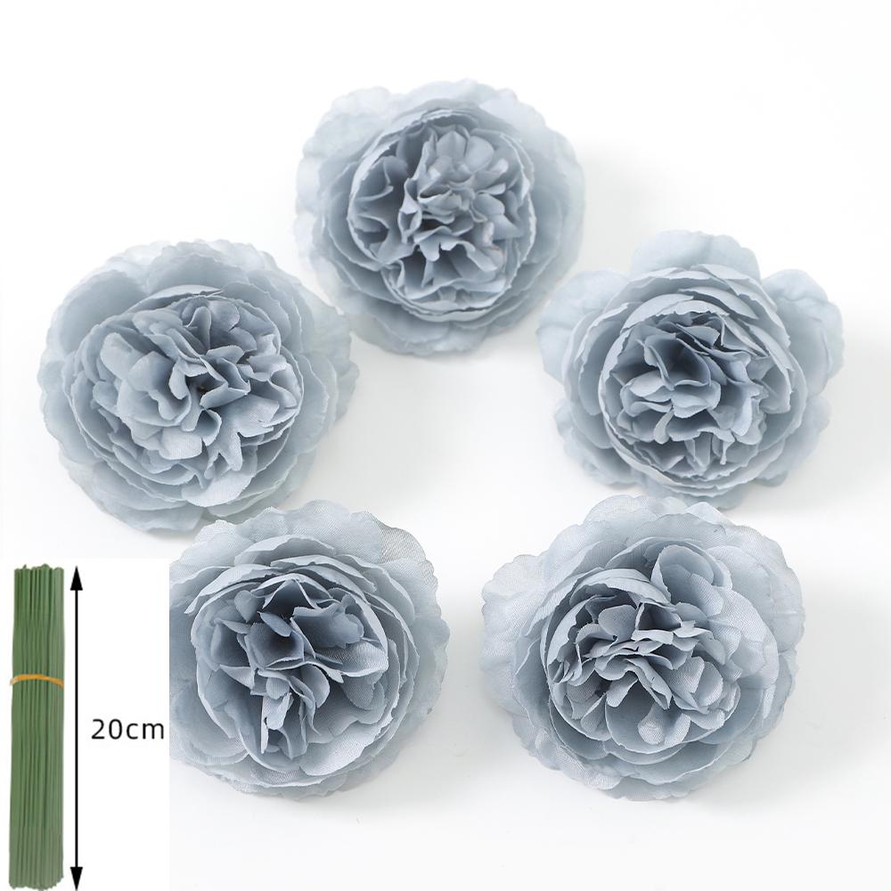 5/10 Stück Rose Künstliche Blumenstrauß Seide Kunstblume für Heimdeko Garten Hochzeit Braut Dekoration Outdoor Vase Ornament