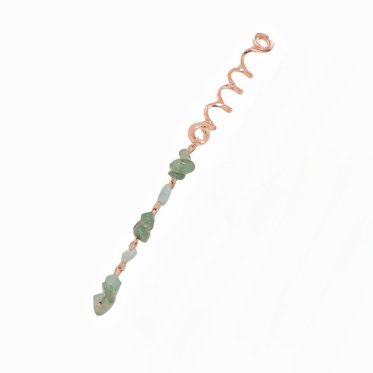 

Индивидуальность преувеличенная коса Шнур для волос Индивидуальный кулон из натурального камня Кольцо для волос Этнический стиль Веревка для головы Дреды Винтажная заколка для волос