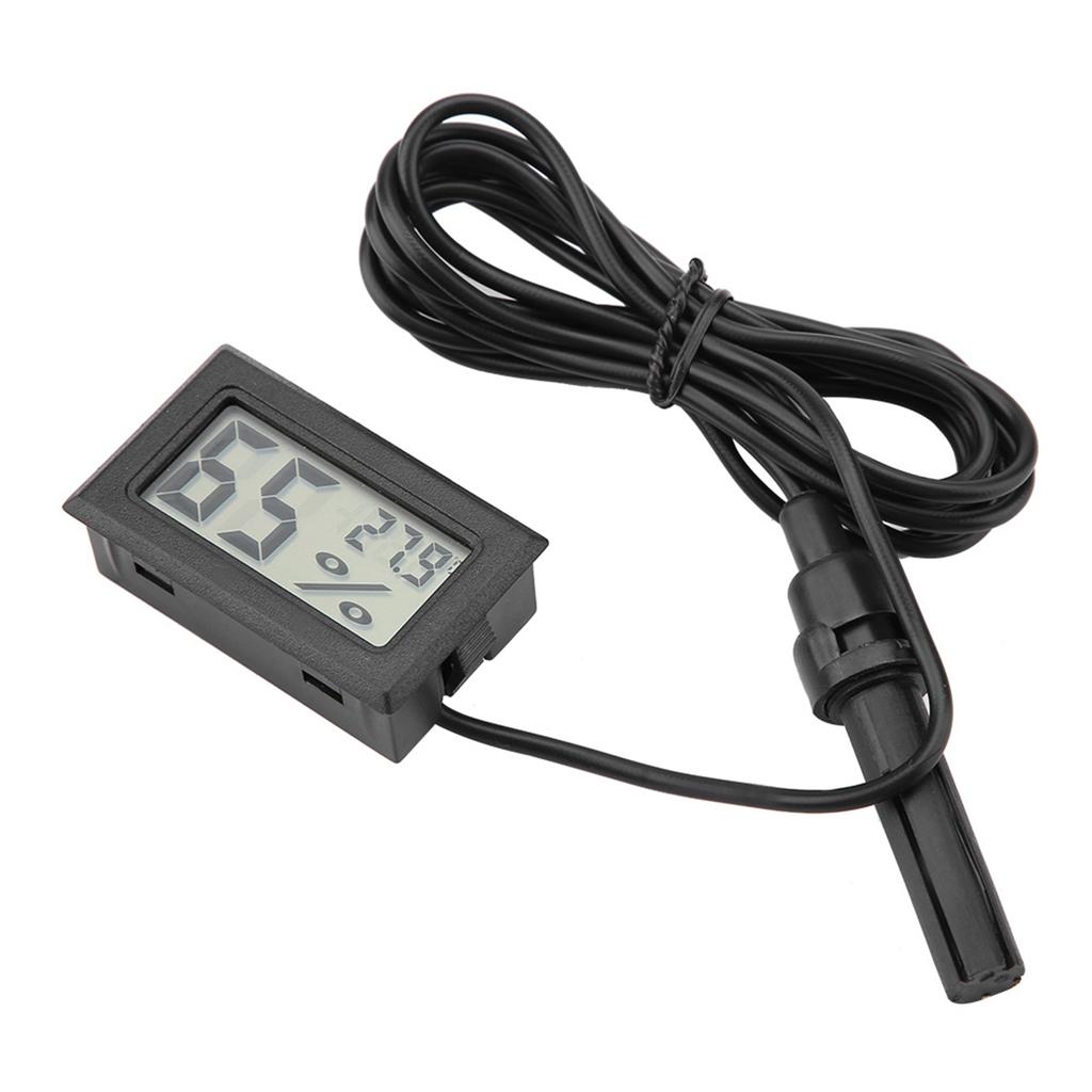 Embedded Mini LCD Thermometer Hygrometer Humidity Temperature Monitor with External Probe
