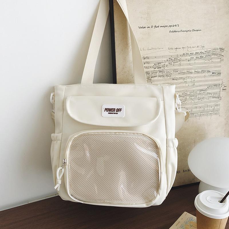 

Милая женская сумка через плечо нейлон модная корейская версия женская сумка-мессенджер сумка для репетиторства многофункциональная студенческая сумка белый