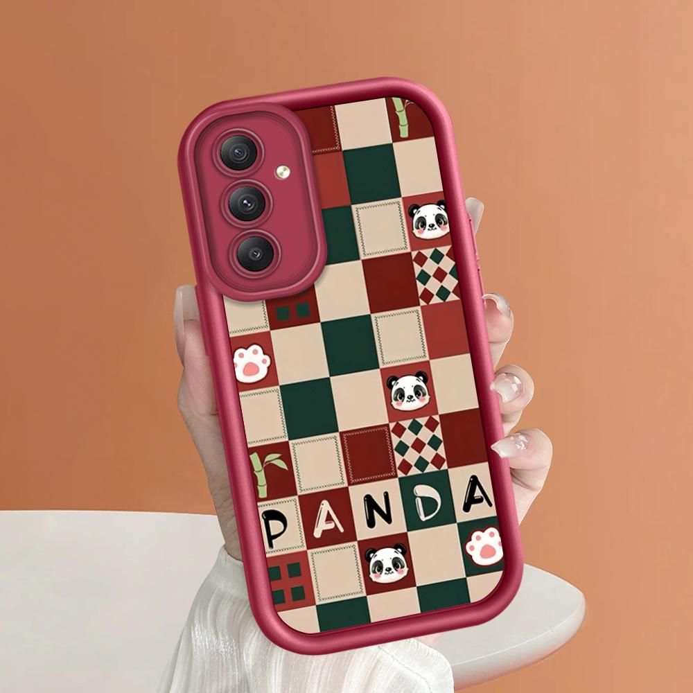 Weiches Silikon-Telefongehäuse mit quadratischem Leiterdruckmuster, vollständige Abdeckung, Kamera, stoßfestes Schutzgummigehäuse für Samsung