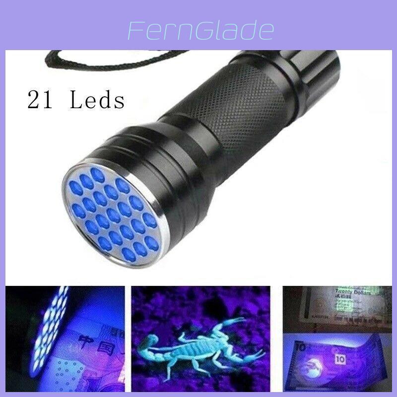 Compact Uv Flashlight With 21 Ultraviolet Leds For Pet Urine Stains Detection And More