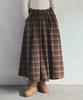 Aueonoseuteljia Warm Mulled Check Skirt_Brown(O25-Sk22)