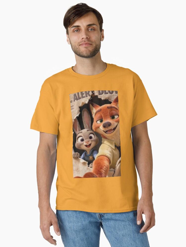 Zootopia Zootopia Fan Art – Judy Hopps & Nick Wilde Cute Duo Illustration Classic T-Shirt