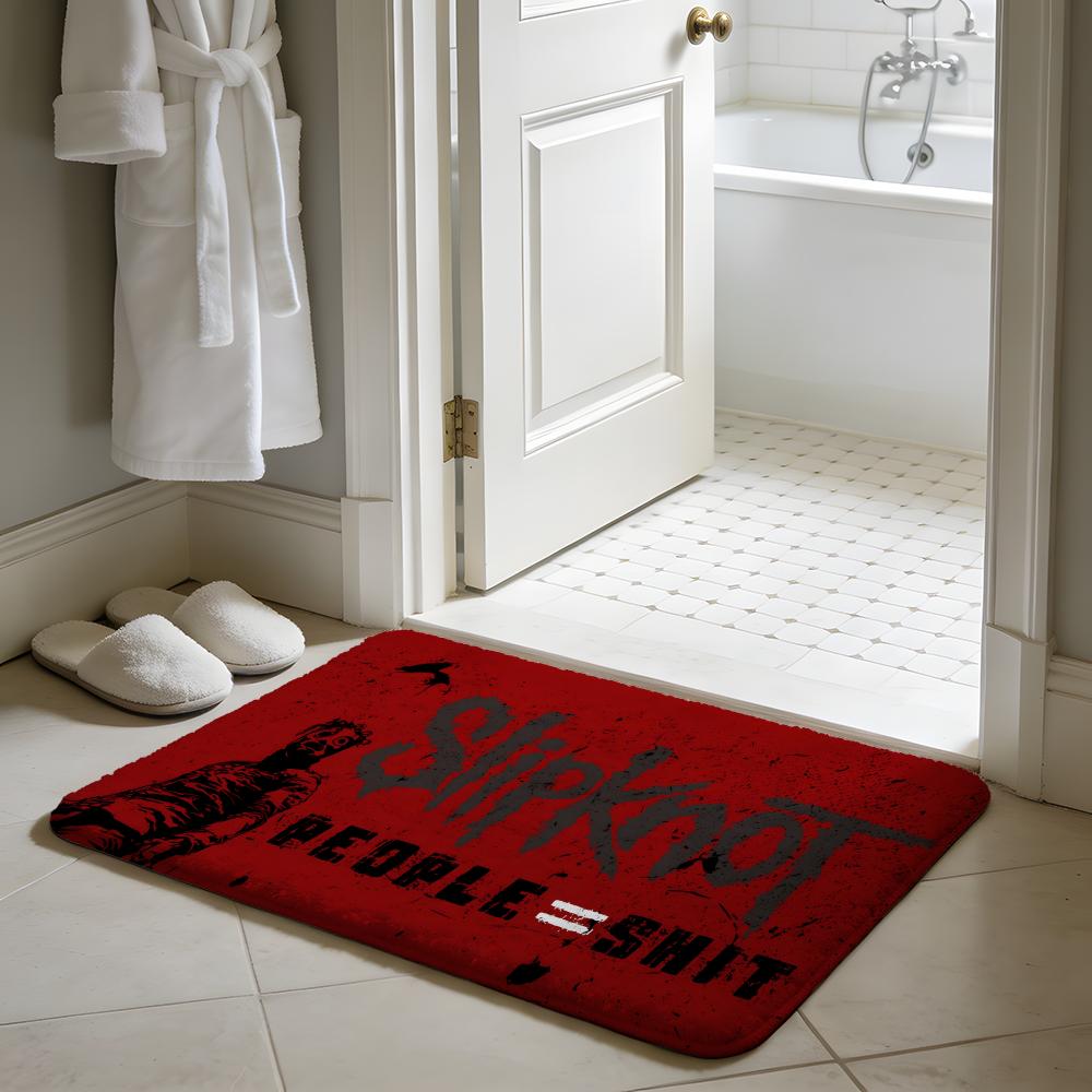 Band SslipknotS Classic Popular Long Floor Mat Soft Flannel Absorbent Mat Non-Slip Rug Home Bedroom Bathroom