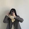 Korean Gentle Warm Scarf Women's Autumn and Winter Knitted Wool Solid Color Versatile Long Couple Scarf Student Trendy