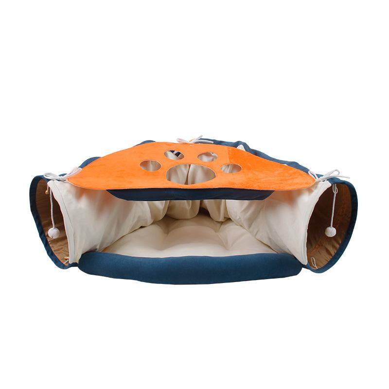 

Туннель для кошек, игрушечное гнездо для домашних животных, складная проходная кровать для кошек, передвижной пол, гнездо для шиншиллы