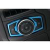 For Ford Focus 2015-2018 Blue Steel Headlight Switch Control Frame Trim 1PCS