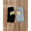 High Street Hip Hop Rhinestone Cross Straight Denim Knee Length Shorts