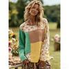 Spring Women's T-shirt Europe America Fashion Pullover Bohe Style Women Long Sleeve T-shirt Outdoor Casual Tees Top