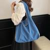 Large Capacity Foldable Shopping Pouch Portable Contrast Color Shoulder Bag  Travel