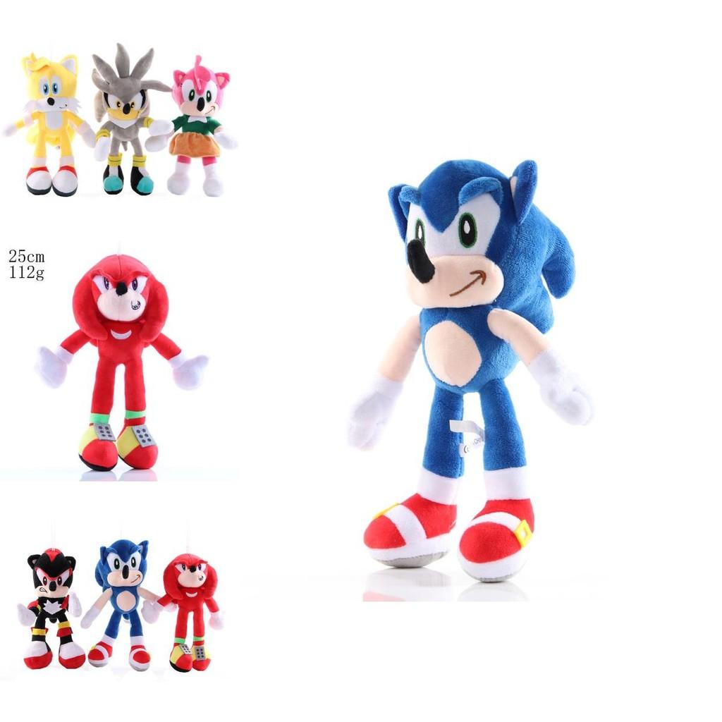 Soft And Huggable 28cm Sonic The Hedgehog Shadow Amy Rose Knuckle Tail Plush Doll