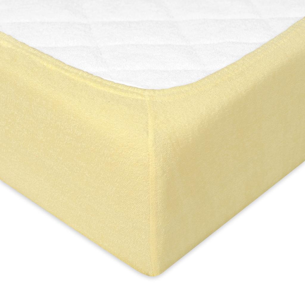Premium terry sheet with elastic 110x190, 120x200x20, cream_03, matex