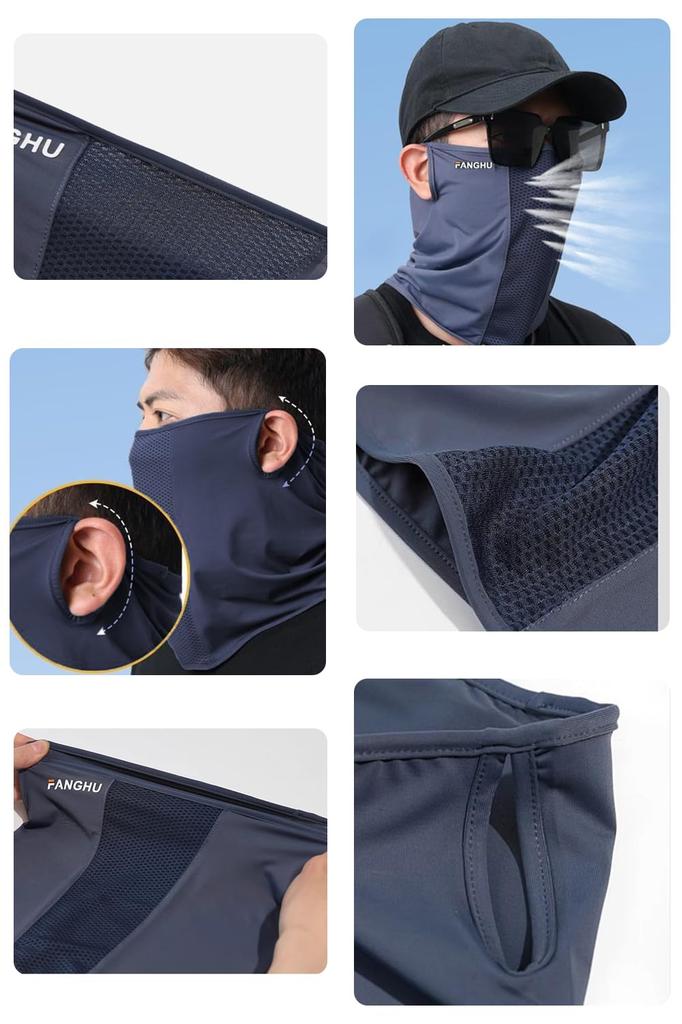 ALUBES Face Cover, UPF 50+, Cool, Sweat Absorbent, Quick Drying, Face Guard, Neck Cover,