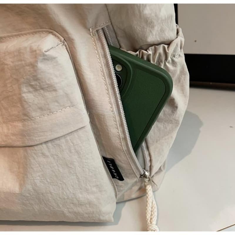 Drawstring Large Capacity Tote Bag Women's Versatile Shoulder Bag