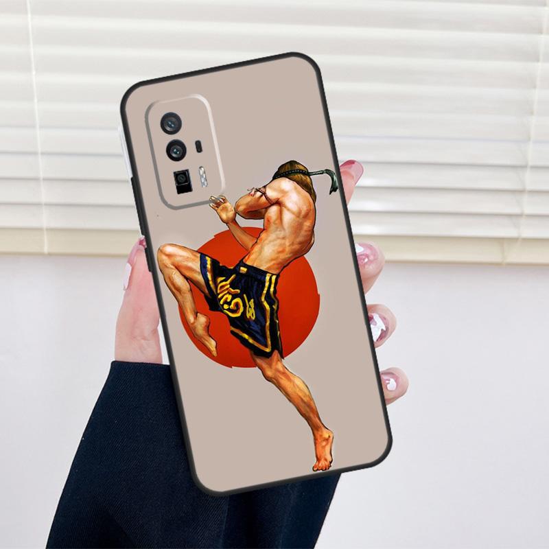 Muay Thai Kickboxing Fight Cover For Xiaomi 15 14 13 Ultra 11T 12T 13T 14T Pro POCO X7 Pro X3 X5 X6 M6 F5 F6 Pro Case