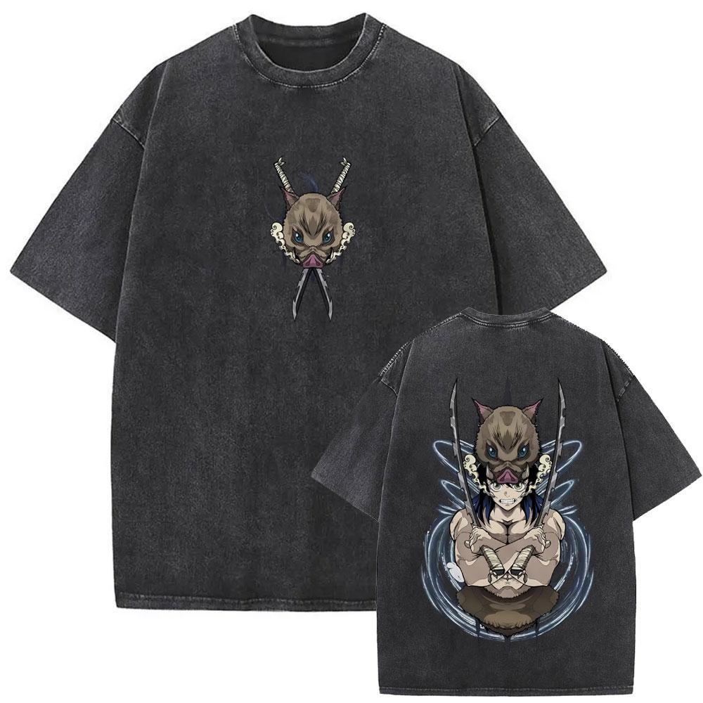 Anime Demon Slayer Tsugikuni Yoriichi Graphic T Shirt Men Women Clothing Casual Oversized T-shirts Harajuku Trendy Streetwear