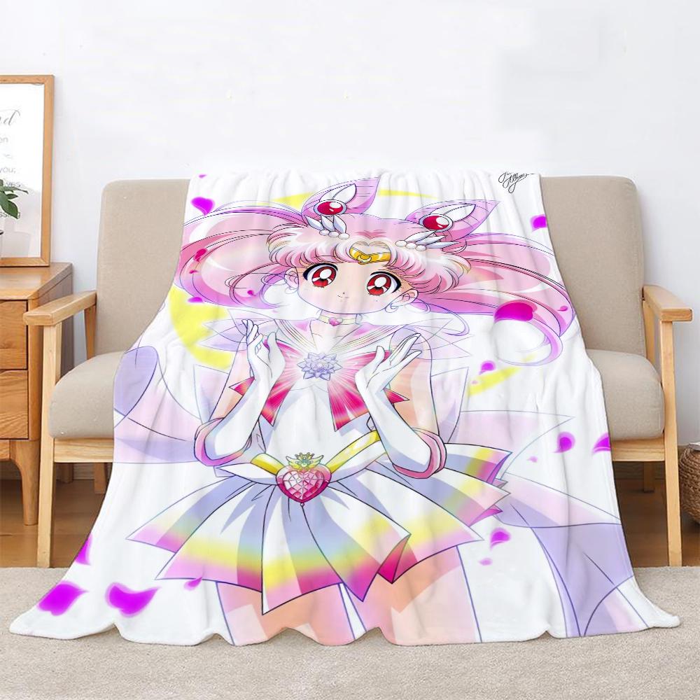 Beauty Warrior Anime Blanket King Size Beach Towel Warm Winter Blankets for Sofa Knitted Plaid Luxury Bedding Home Interior Knee