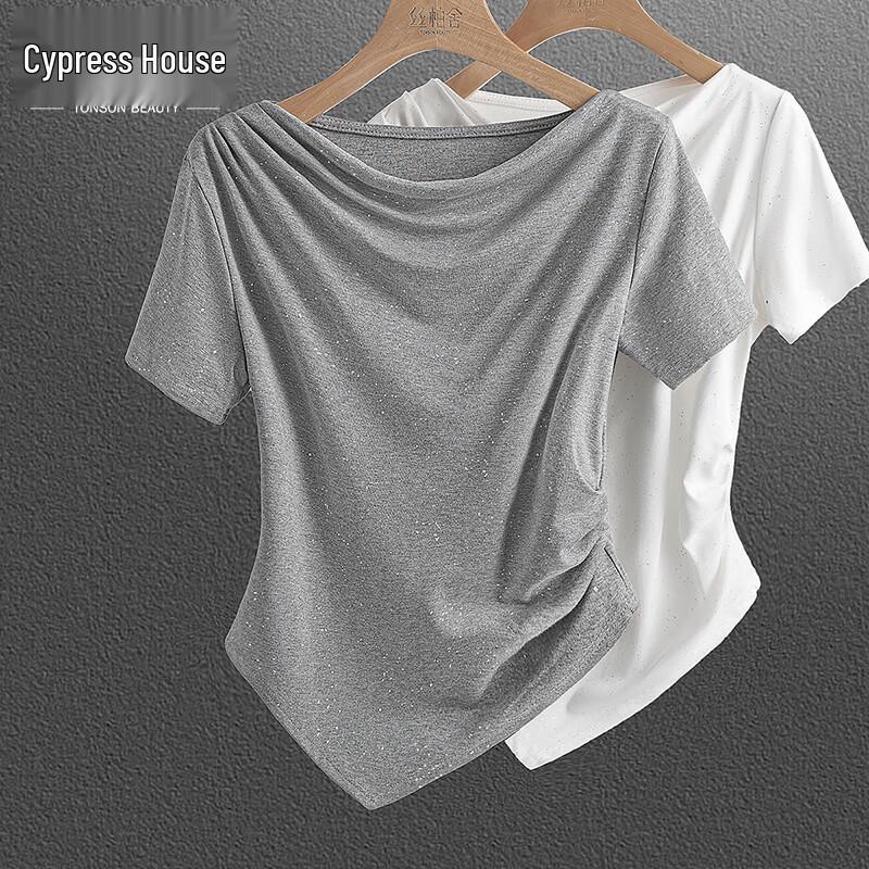 Sibaisha 2026 Summer Women s Round Neck Short Sleeve T-Shirt One Size