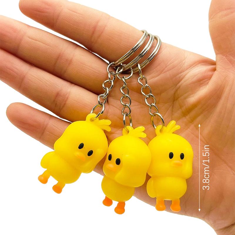 

Брелок Маленький Желтый Утенок ПВХ Мягкий Клей Мультяшное Животное Подвеска для Телефона Брелок для Ключей Автомобиля Шармы для Рюкзака Аксессуары для Украшения Студенческой Сумки 1.5in