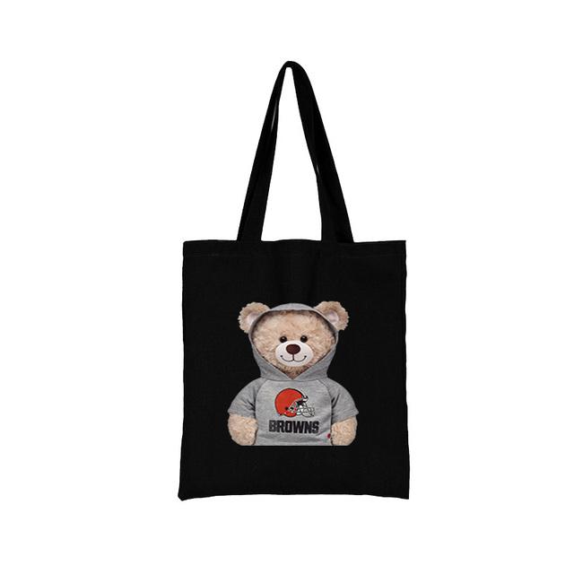 Women Shopping Bag All-match Bear Series Handbag Foldable Reusable Cloth Shopper Harajuku Style Bag Student Canvas Tote Bag