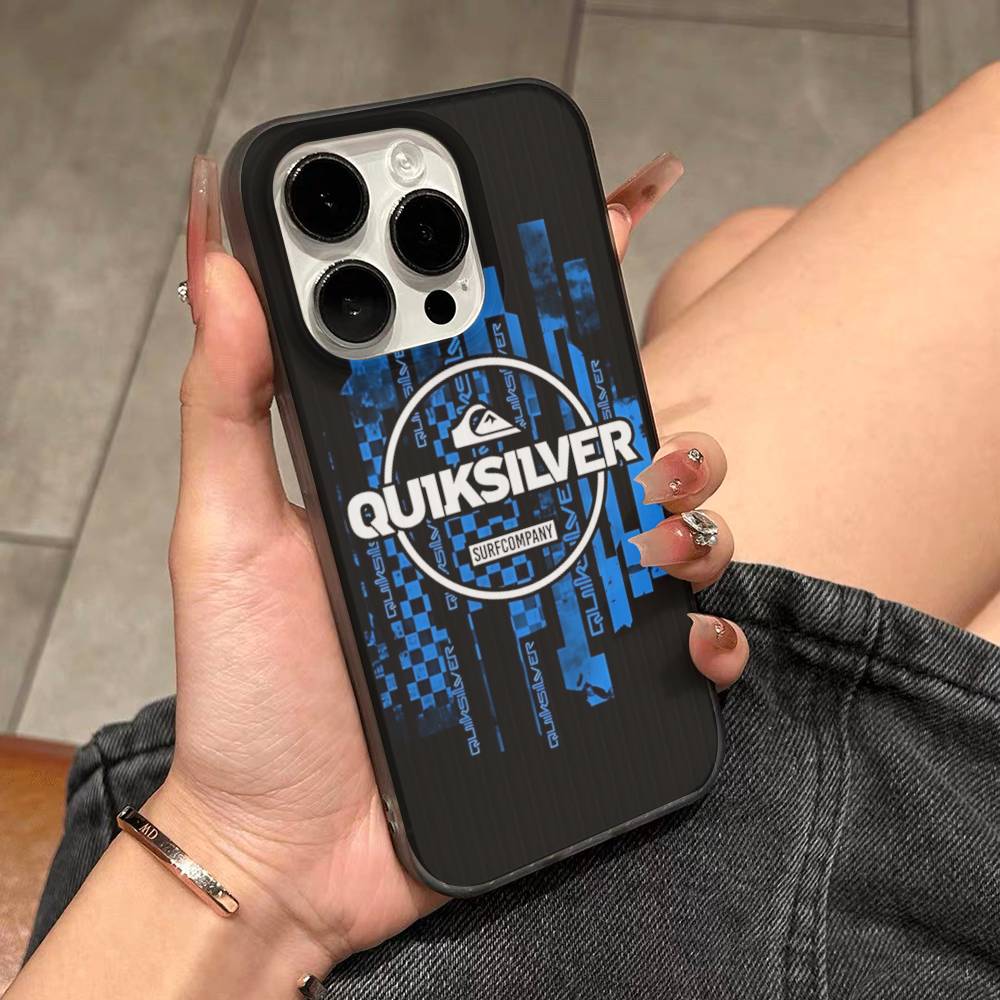 Surf Brand Q-QuiksilverS Logo Phone Case For IPhone 11 12 13 14 15 16 17 Pro Max PLUS Pro Wave Corrugated Silicone Case