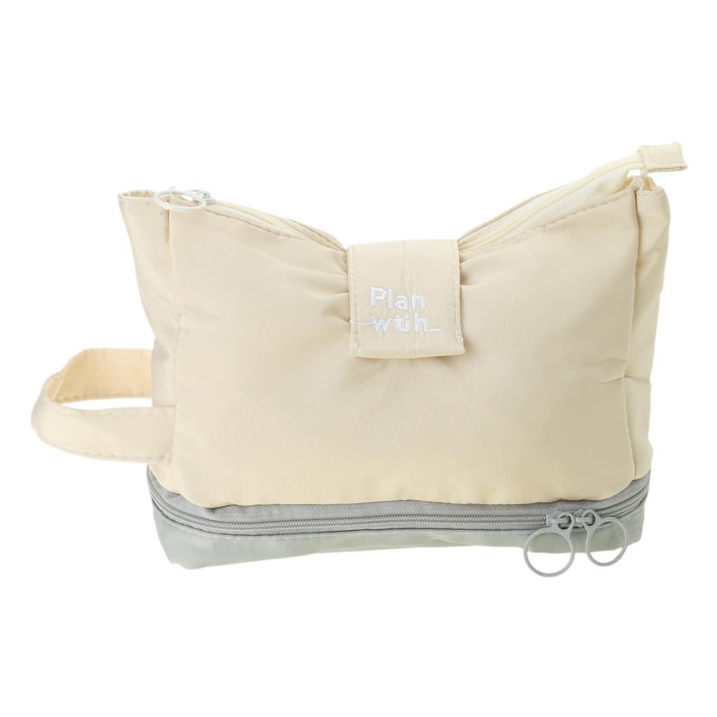 Large Capacity Pencil Pouch Double Layer Pencil Case Foldable Pen Bag Simple Pencil Bag Back To School Supplies