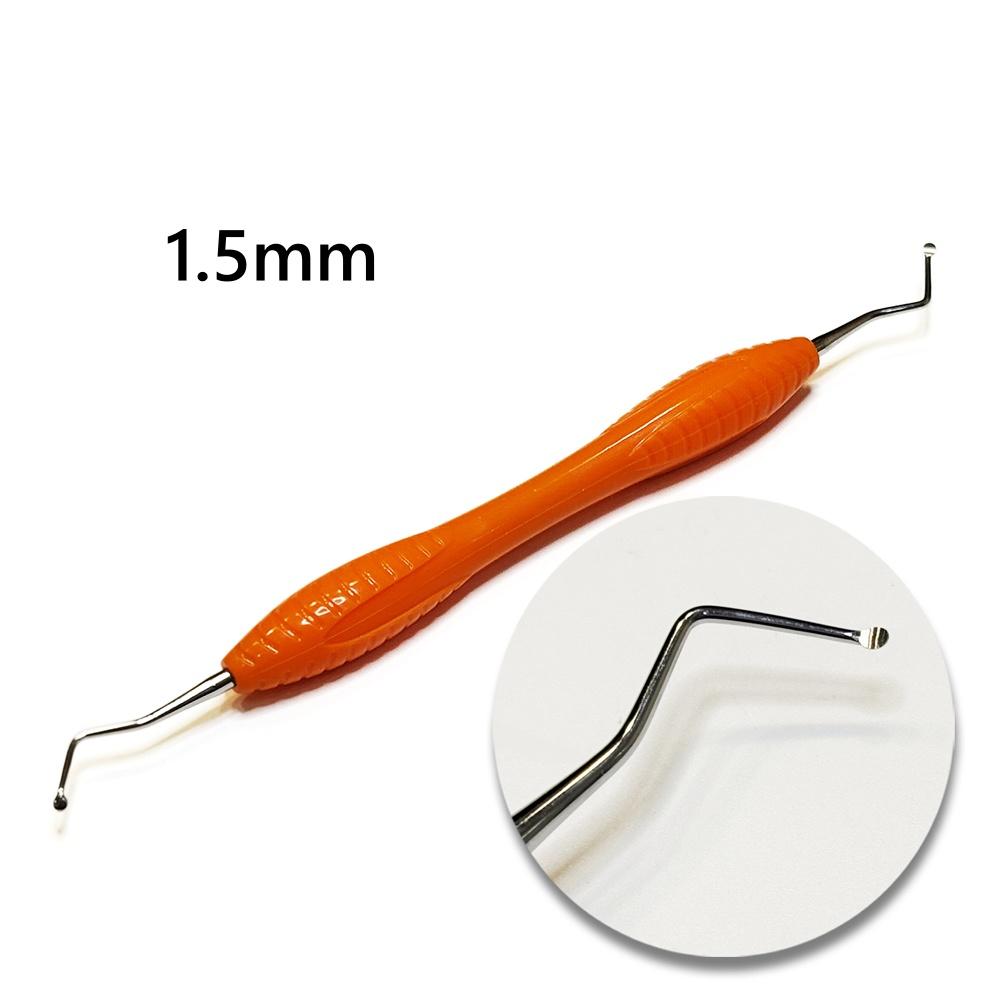 High Quality Silicone Handle Dental Scaler Spoon Tooth Cleaning Excavator  Restorative Instruments Spoon Tool Small Round Tip