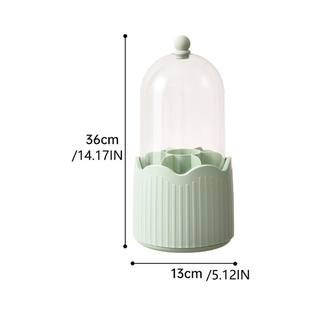 Dust-proof Rotatable Makeup Brush Holder 360 Degrees Desktop Makeup Organizer  Beauty Egg