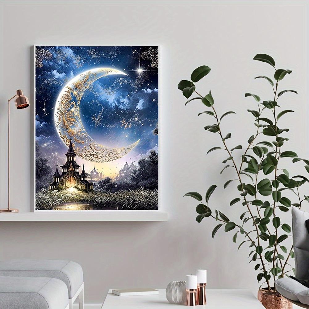 

DIY Алмазная картина Замок Луна Набор для вышивки крестом Мозаика Искусство Алмазная картина Полный круг/Квадратный алмаз Украшение дома