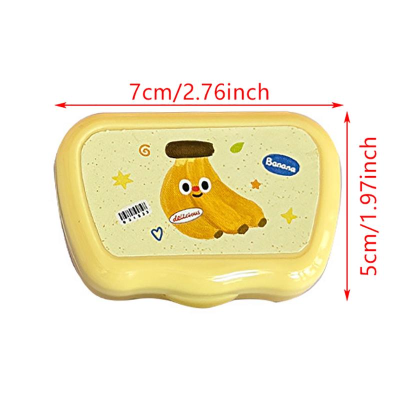 Cartoon Fruits Contact Lenses Box Portable Contact Lens Case With Tweezer Suction Stick Set For Travel Kit Holder