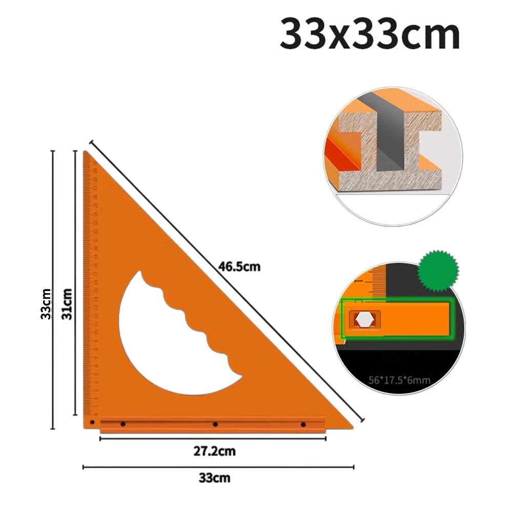 Triangle Ruler Woodworking Measurement Tool Carpenters Square Protractor Precise Right Angle Measuring Ruler Metric Angle Ruler