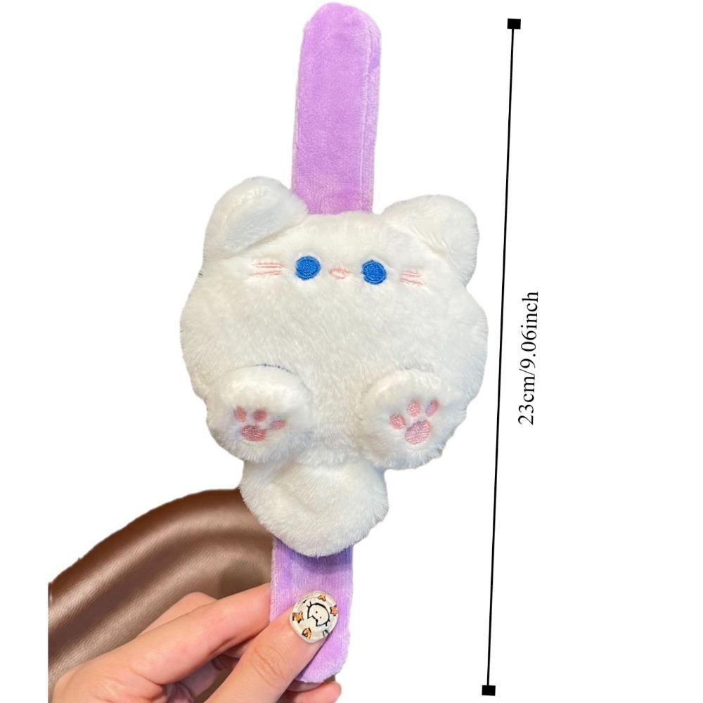 Pink Cat Plush Doll Slap Bracelet Siamese Cat Capybara Plush Wrist Band Home Decor