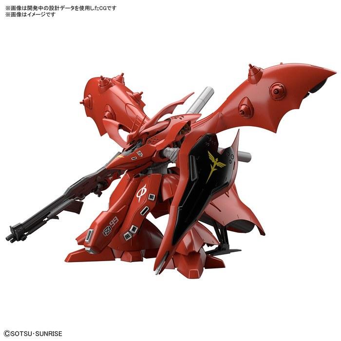 BANDAI SPIRITS HGUC Mobile Suit Gundam: Char's Counterattack Nightingale 1/144 Scale Model Kit 197690 Red