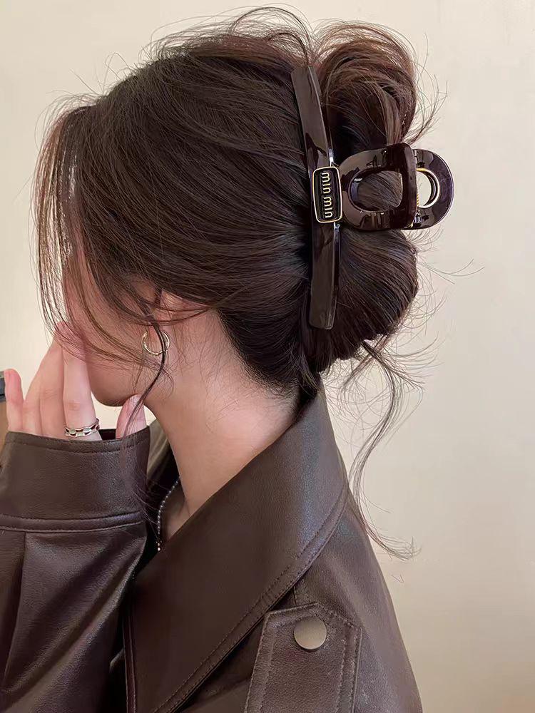 Korean Retro Large Claw Clip for Thick Hair - High-End Updo Hair Claw Clip 2025
