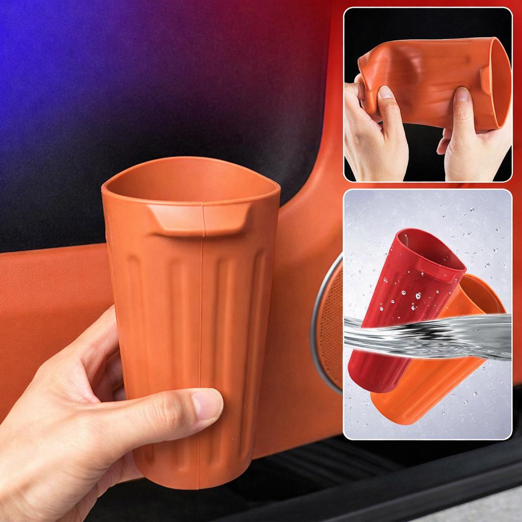 SEAMETAL Car Water Cup Holder Silicone Trash Bin Car Door Umbrella Storage Bin Interior Accessories for Truck SUV Sedan Vehicle