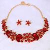 Product Earrings Set Chain 2-Piece Crystal Glass Alloy Dress Accessories Women'S Necklace