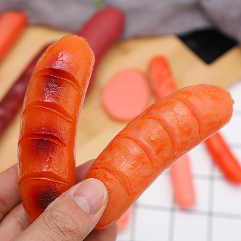 Simulation Food Keychain: Hot Dog, Cured, Ham, Taiwanese Grilled Sausage Prop
